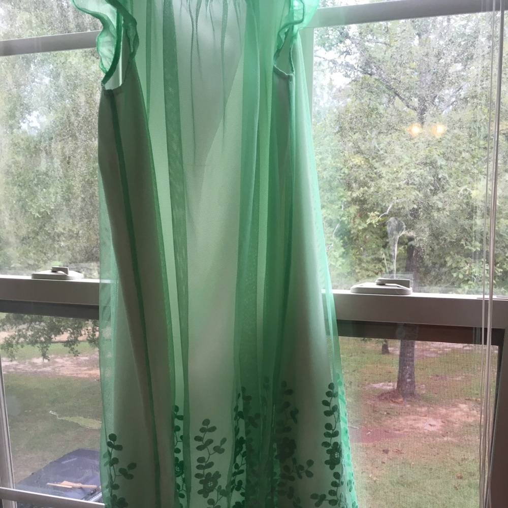 A teal Easter dress